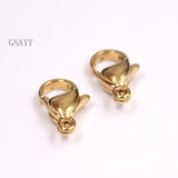 100pcs Stainless Steel Lobster Clasps Hooks 9-15mm Jewelry Findings