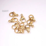 100pcs Stainless Steel Lobster Clasps Hooks 9-15mm Jewelry Findings