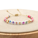 Heishi Disc Beads Women's Name Bracelet DIY Gift Pulseras Star Jewelry