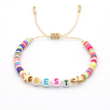 Heishi Disc Beads Women's Name Bracelet DIY Gift Pulseras Star Jewelry