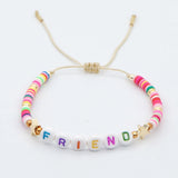 Heishi Disc Beads Bracelets With Name DIY Letter Gift Star Jewelry