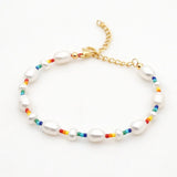 Freshwater Pearl Bracelet Multicolor Beads Natural Jewelry Women