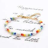 Freshwater Pearl Bracelet Multicolor Beads Natural Jewelry Women