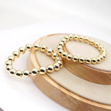 Golden Bead Bracelet Summer Pair 2-10mm