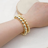 Golden Bead Bracelet Summer Pair 2-10mm