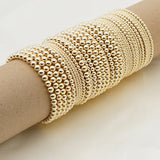 Golden Bead Bracelet Summer Pair 2-10mm