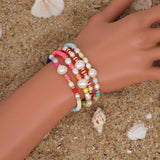 Rainbow Bracelet 4mm Bead Freshwater Pearl Bracelets Boho Jewelry