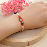 Red Glaze Evil Bracelet Charm Jewelry