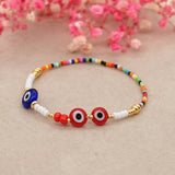 Red Glaze Evil Bracelet Charm Jewelry