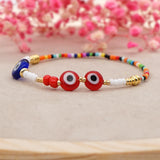 Red Glaze Evil Bracelet Charm Jewelry