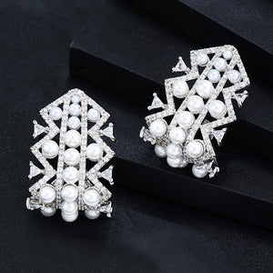 GODK Royal Pearl Earrings Wedding Party Bridal Jewelry