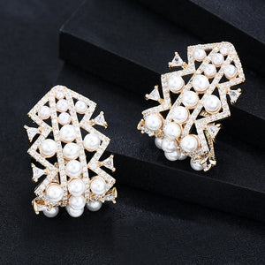 GODK Royal Pearl Earrings Wedding Party Bridal Jewelry