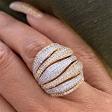 Charm Cross Layered Statement Rings for Women