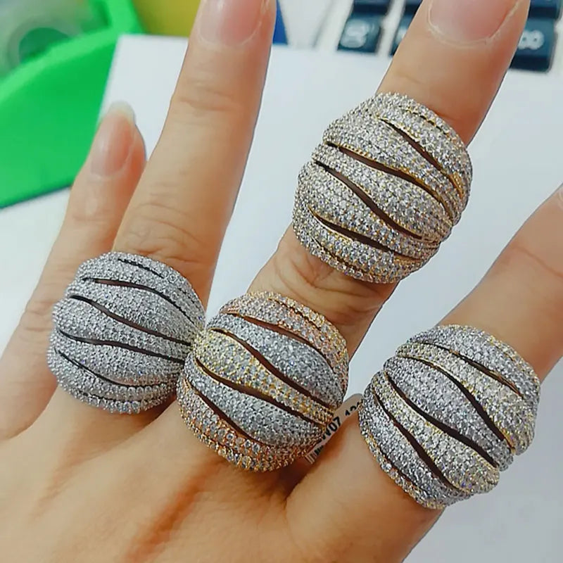 Charm Cross Layered Statement Rings for Women