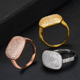 Square CZ Stacks Rings for Women Finger Rings Bohemian Beach Jewelry