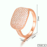 Square CZ Stacks Rings for Women Finger Rings Bohemian Beach Jewelry