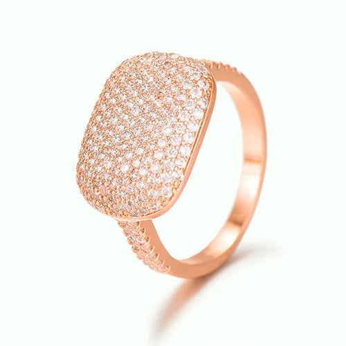 Square CZ Stacks Rings for Women Finger Rings Bohemian Beach Jewelry