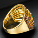 Stacks Charm Statement Ring for Women Cubic Zircon
