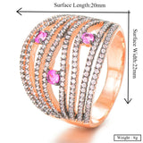 Stacks Charm Statement Ring for Women Cubic Zircon