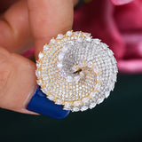 BOLD Baguette Zircon CZ Rings for Women Bridal Wedding