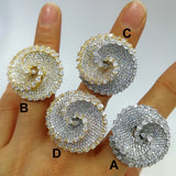 BOLD Baguette Zircon CZ Rings for Women Bridal Wedding