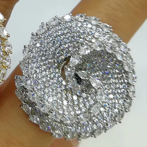 BOLD Baguette Zircon CZ Rings for Women Bridal Wedding