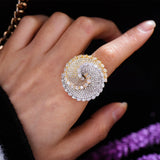 BOLD Baguette Zircon CZ Rings for Women Bridal Wedding