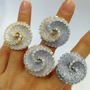 BOLD Baguette Zircon CZ Rings for Women Bridal Wedding