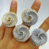 BOLD Baguette Zircon CZ Rings for Women Bridal Wedding