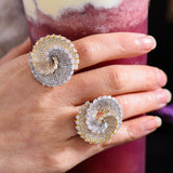 BOLD Baguette Zircon CZ Rings for Women Bridal Wedding