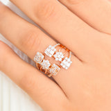 Baguette Cut Stackable Rings Set for Women