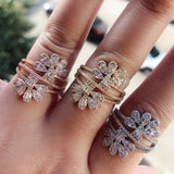 Baguette Cut Stackable Rings for Women CZ Boho Beach Jewelry