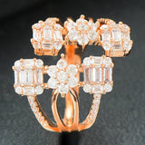 Baguette Cut Stackable Rings Set for Women