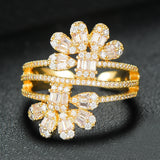 Baguette Cut Stackable Rings for Women CZ Boho Beach Jewelry