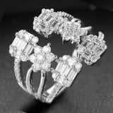 Baguette Cut Stackable Rings Set for Women