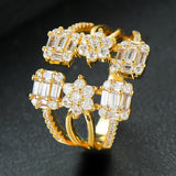 Baguette Cut Stackable Rings Set for Women