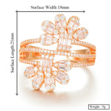 Baguette Cut Stackable Rings for Women CZ Boho Beach Jewelry