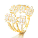 Baguette Cut Stackable Rings Set for Women