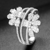 Baguette Cut Stackable Rings for Women CZ Boho Beach Jewelry