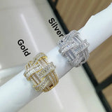 Boho CZ Stacks Rings for Women Beads Charm Ring