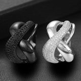 Multicolor Big Bold Statement Ring for Women Cubic Zircon Beads Charm Ring
