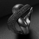 Multicolor Big Bold Statement Ring for Women Cubic Zircon Beads Charm Ring
