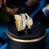 Multicolor Statement Ring for Women Cubic Zircon Beads Charm Bohemian Jewelry