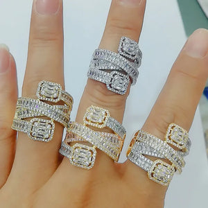 Charm Cross Layerd Statement Stacks Rings for Women