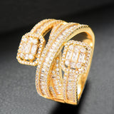 Charm Cross Layerd Statement Stacks Rings for Women