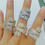 Charm Cross Layerd Statement Stacks Rings for Women