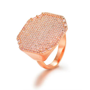 Square Geometry Zircon Stacks Rings for Women Bohemian Beach Jewelry