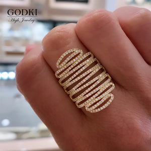 Charm Statement Ring for Women Cubic Zircon Finger Rings