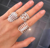 Charm Statement Ring for Women Cubic Zircon Finger Rings
