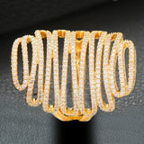 Charm Statement Ring for Women Cubic Zircon Finger Rings